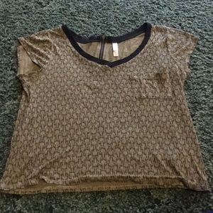 Giraffe print T-shirt